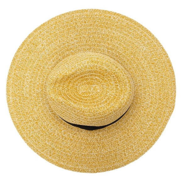 KENSIE Straw Hat with Black Ribbon - Picture 4 of 6